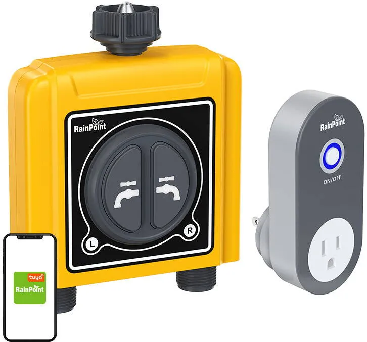 RainPoint Controler de irigare pe 2 zone cu aplicatie