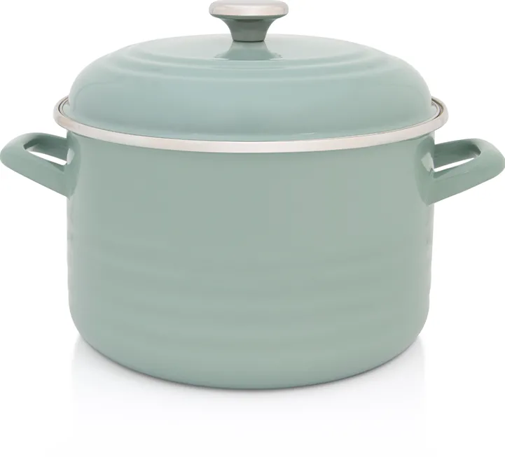 Metalac Oala 6.75l cu capac Standard Wave Verde email/24cm/6.75l/verde pastel