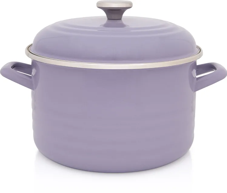 Metalac Oala 6.75l cu capac Standard Wave Lila email/24cm/6.75l/lila pastel