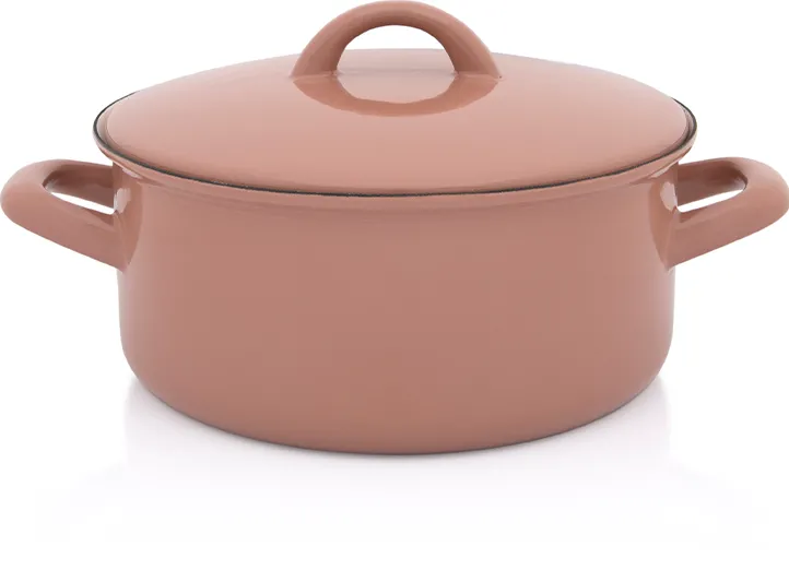 Metalac Cratita 2.75l cu capac Moka email/20cm/2.75l