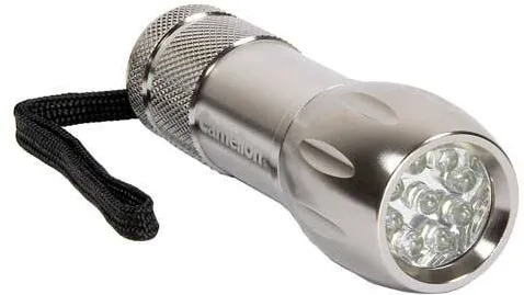Camelion Camelion CT-4004 Aluminium 9-LED torche + 3 x AAA batteries, carrying loop