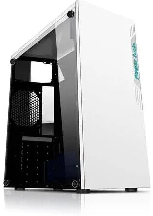 Carcasa PC Power Train GC360010W, Middle Tower, Fara sursa, ATX, Alb