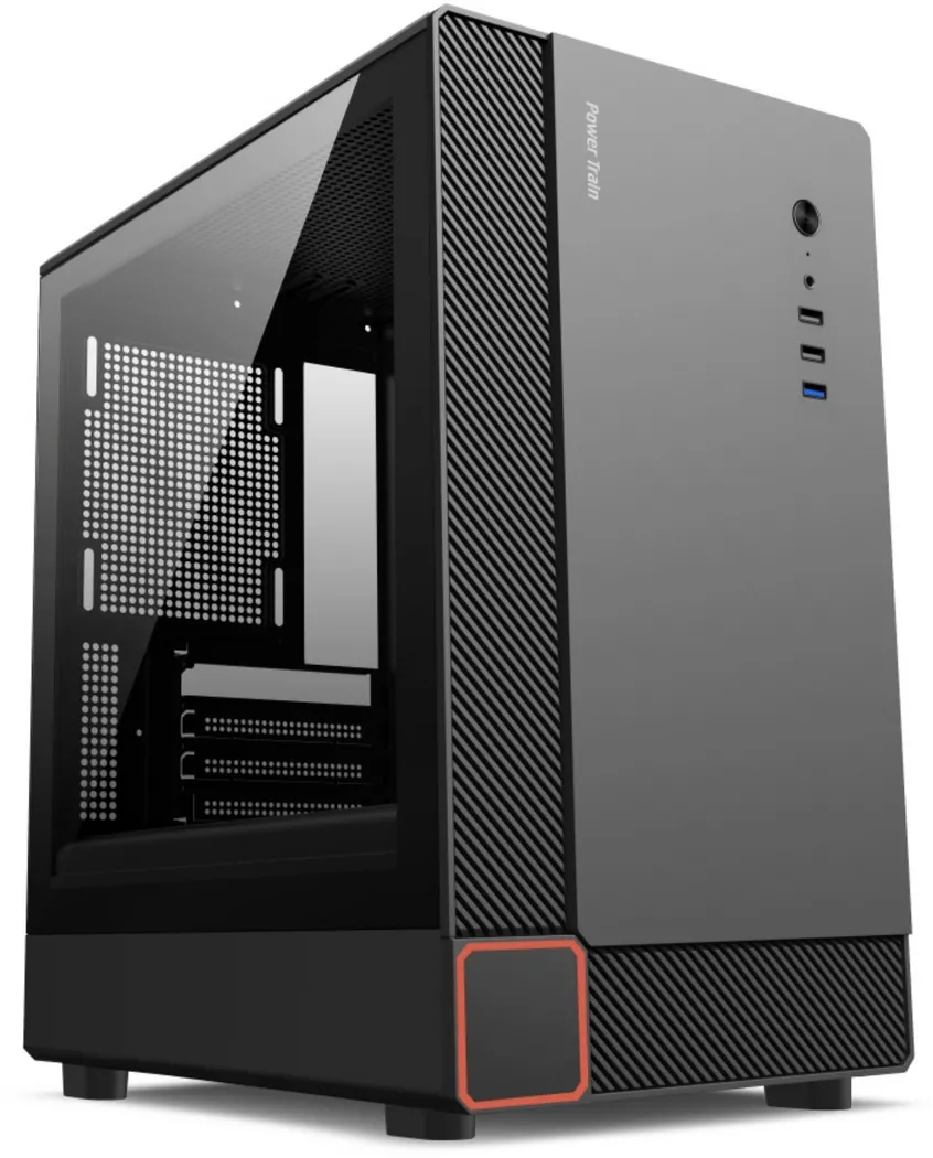 Carcasa PC Power Train GC361020B - TG/USB3.0/Midi/µATX/Zwart