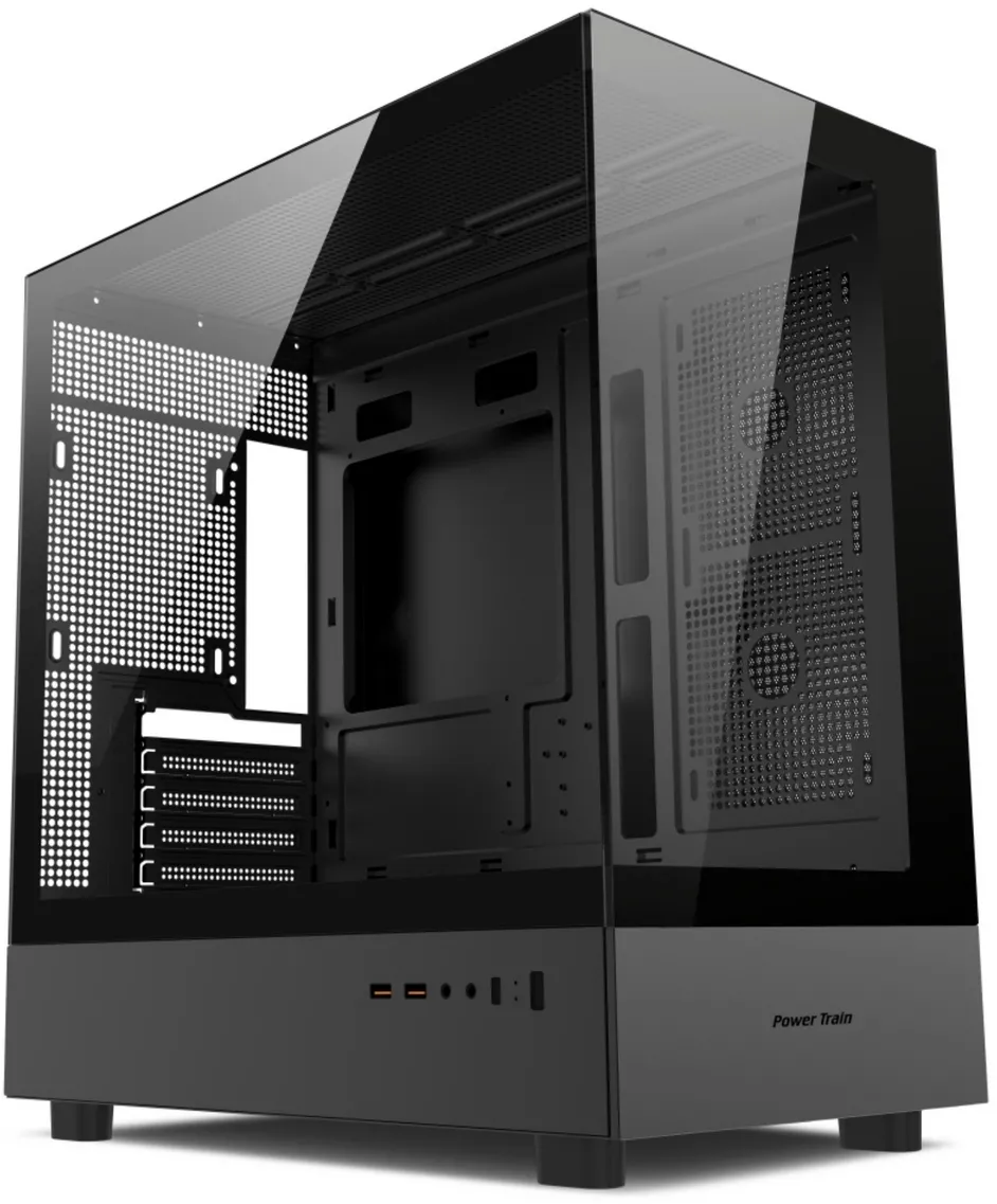 Carcasa PC Power Train GC361063B - TG/USB3.0/Midi/µATX/Zwart