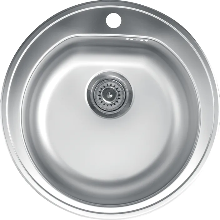 Metalac Chiuveta rotunda 510E Inox Venera510 mm, sifon 90 mm, inox