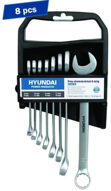 Hyundai Set 8 chei combinate 8-19 Hyundai HY-59503