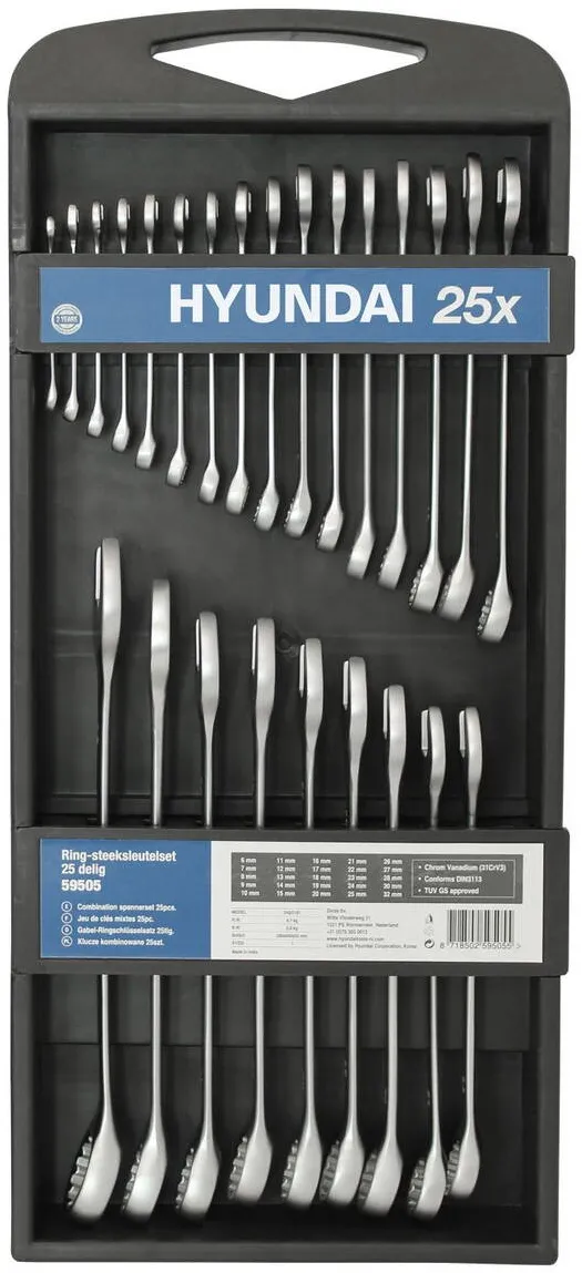 Hyundai Set 25 chei combinate 6-32mm Hyundai HY-59505