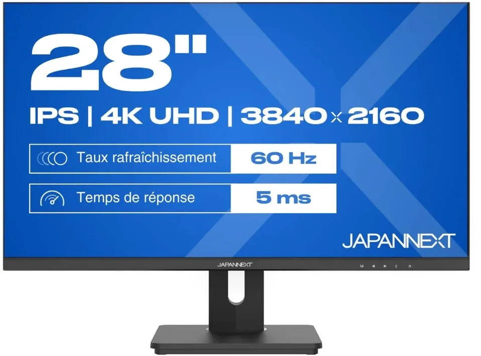 Monitor JAPANNEXT Monitor IPS LED JAPANNEXT 28" JN-IPS280UHD60F-C65W-HSP, UHD 3840 x 2160, HDMI, DisplayPort, Boxe, Pivot Negru