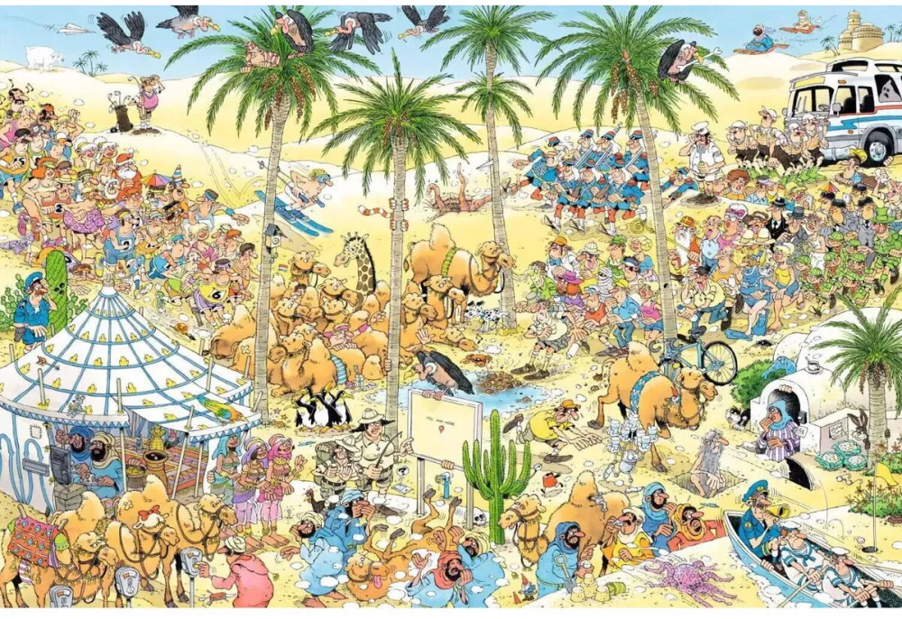 Puzzle Jumbo Spiele Jumbo - Puzzle Jan van Haasteren: the Oasis - 1 500 piese