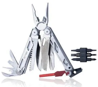 AZYMUT Giewon FS Multitool - Fire Starter - 19 tools - flint + whistle + belt holster (H2038A)