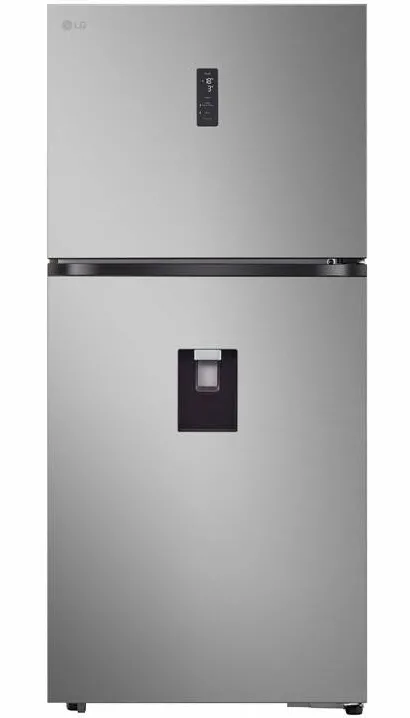 LG Frigider cu doua usi LG GTFV61PYBQD, 592 l, Clasa E, No Frost, Dozator apa, H 184 cm, Argintiu