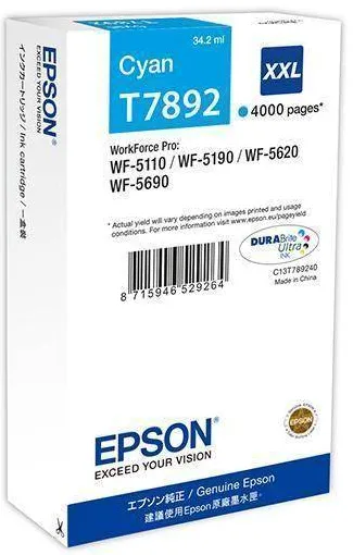 Cartus Imprimanta Epson CYAN XXL C13T789240 ORIGINAL WORKFORCE PRO WF-5620DWF