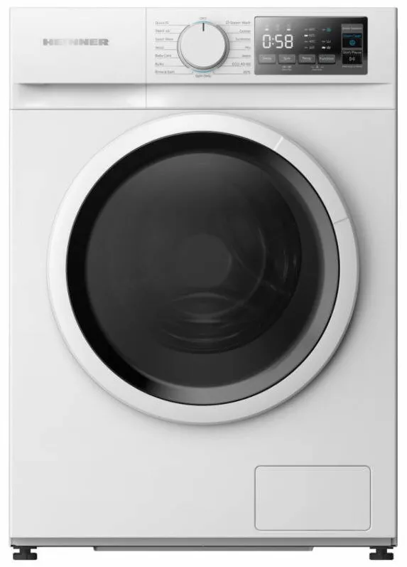 HEINNER Masina de spalat rufe HWM-M814IVSMNA+++, Slim, 8 kg, 1400 RPM, Clasa A, Inverter, Display, Blocare acces copii, Alb