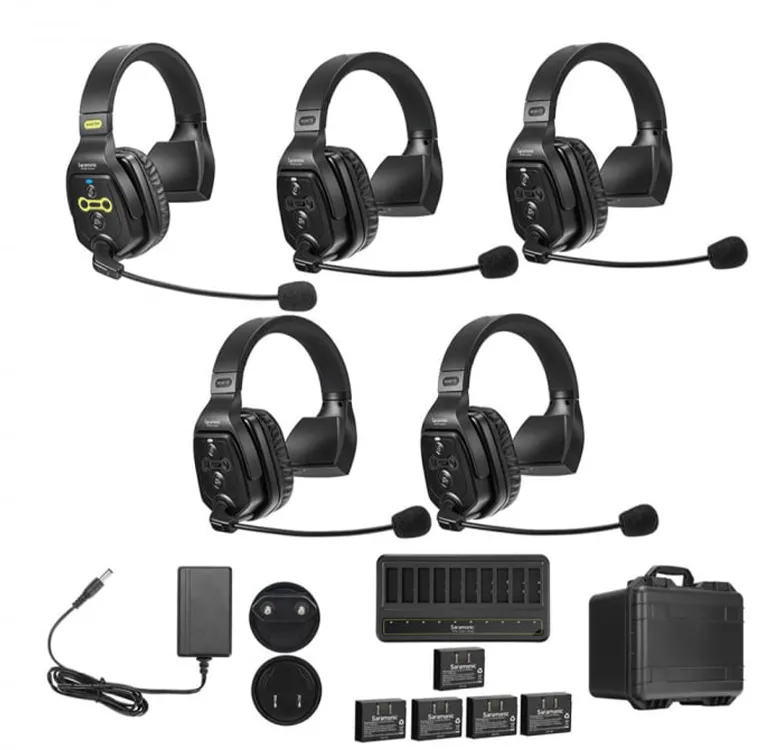 SARAMONIC Solutie intercom completa Saramonic WiTalk WT5S5xbat, 5 pers, Full-Duplex 1.9GHz, single-ear