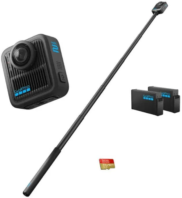 GoPro Bundle Camera de actiune GoPro MAX 2, 64Gb, 8K3029MP, Monopied, Enduro bat., 64Gb