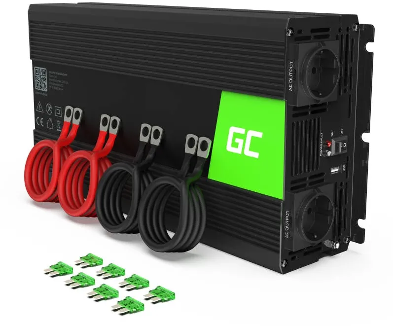 Green Cell INV12 power adapter/inverter Auto 3000 W Black