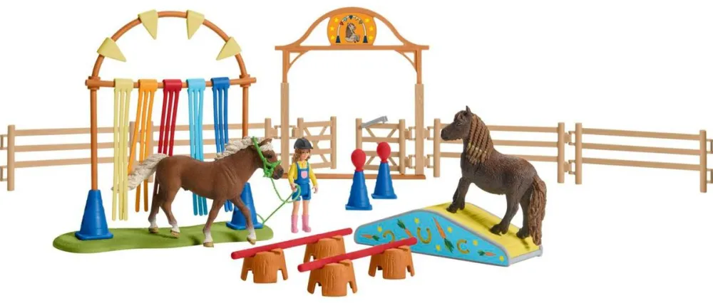 Schleich Jucarie Farm World 42481 Pony Agility Training