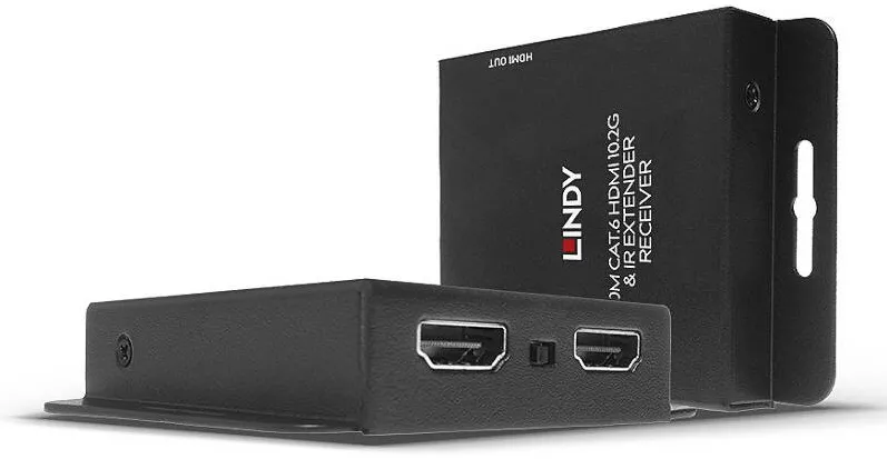 Adaptor Lindy HDMI Female - RJ-45 Female - HDMI Female, Extender HDMI 4K & IR, pana la 70 m