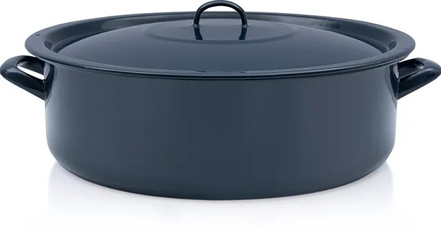 Metalac Cratita 20l cu capac Teget Finska Metalac email/40cm/20l