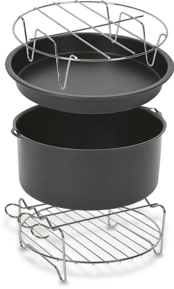 Set accesorii friteuza TEFAL Easy Fry XXL XA113010 inox negru