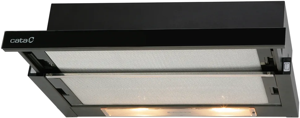 Hota telescopica CATA TF-2003 600 GBK 60 cm 390 m3/h sticla neagra
