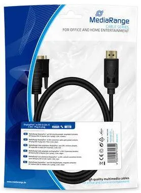 MediaRange DisplayPort la DVI Anschluss2m Negru
