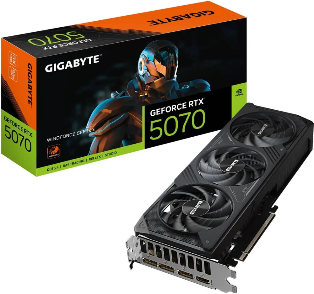 Placa Video GIGABYTE GeForce RTX 5070 WINDFORCE SFF 12G 12GB GDDR7, 192bit