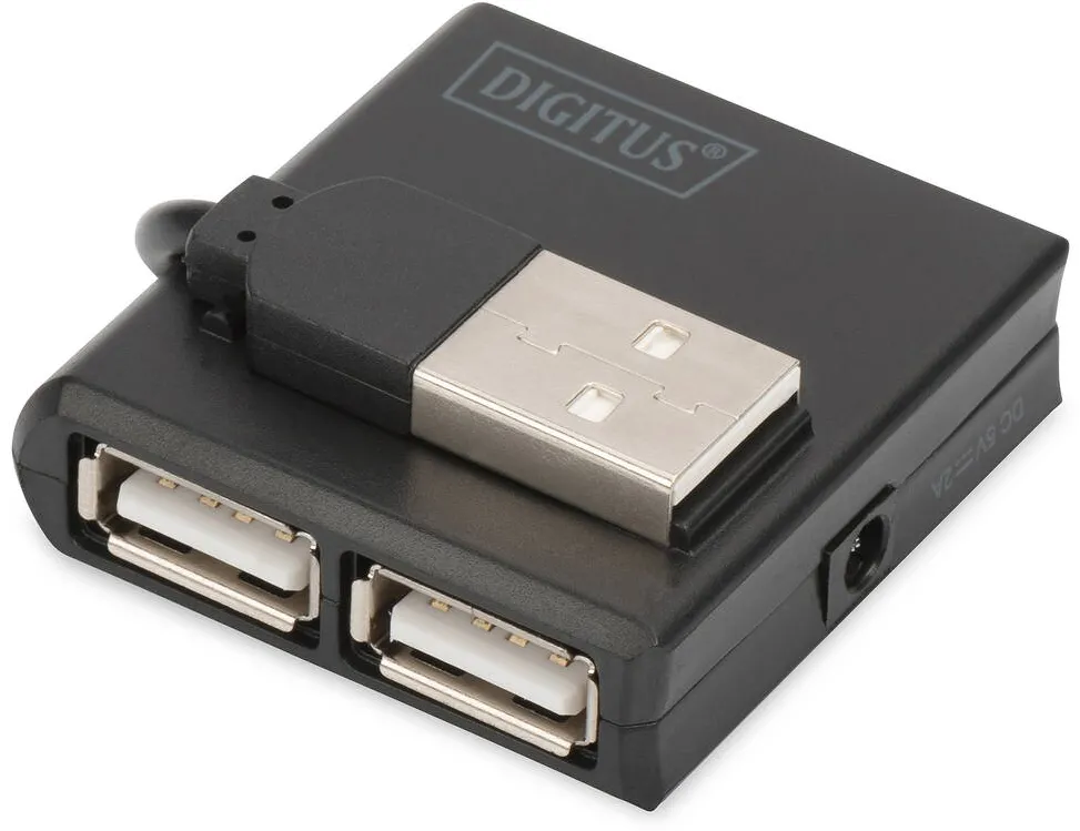 Docking Station Digitus USB 2.0 Hub, 4-Port, Black
