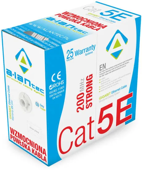 Accesoriu Retea A-LAN KIU5STR305 Cablu Retea 305 m Cat5e U/UTP (UTP) Gri