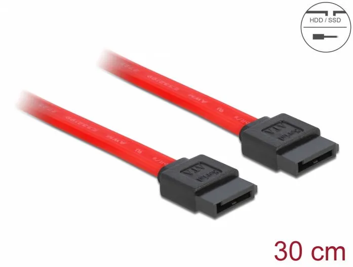 Cablu DELOCK SATA 3 Gb/s 30 cm, rosu