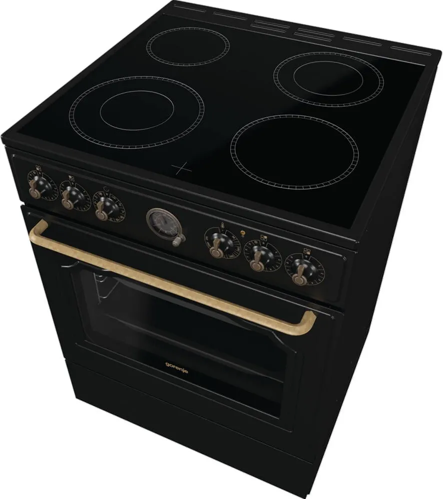 Aragaz GECS6B71CLB, 4 ARZATOARE, ELECTRIC, L 60 CM, NEGRU