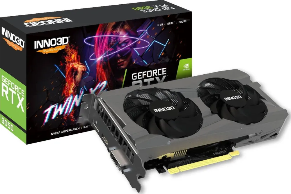 Placa Video Inno3D GeForce RTX 3050 Twin X2 6GB V2