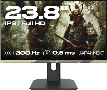 Monitor JAPANNEXT 23.8" IPS Full HD 200Hz 0.5ms Height & Tilt Adjustment, Speakers, 100% sRGB, G-Sync/FreeSync, Camo
