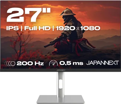 Monitor JAPANNEXT Monitor 27" IPS 200Hz 0.5ms Full HD, Height & Tilt Adjustment (HSP) Integrated Speaker, G-Sync/FreeSync