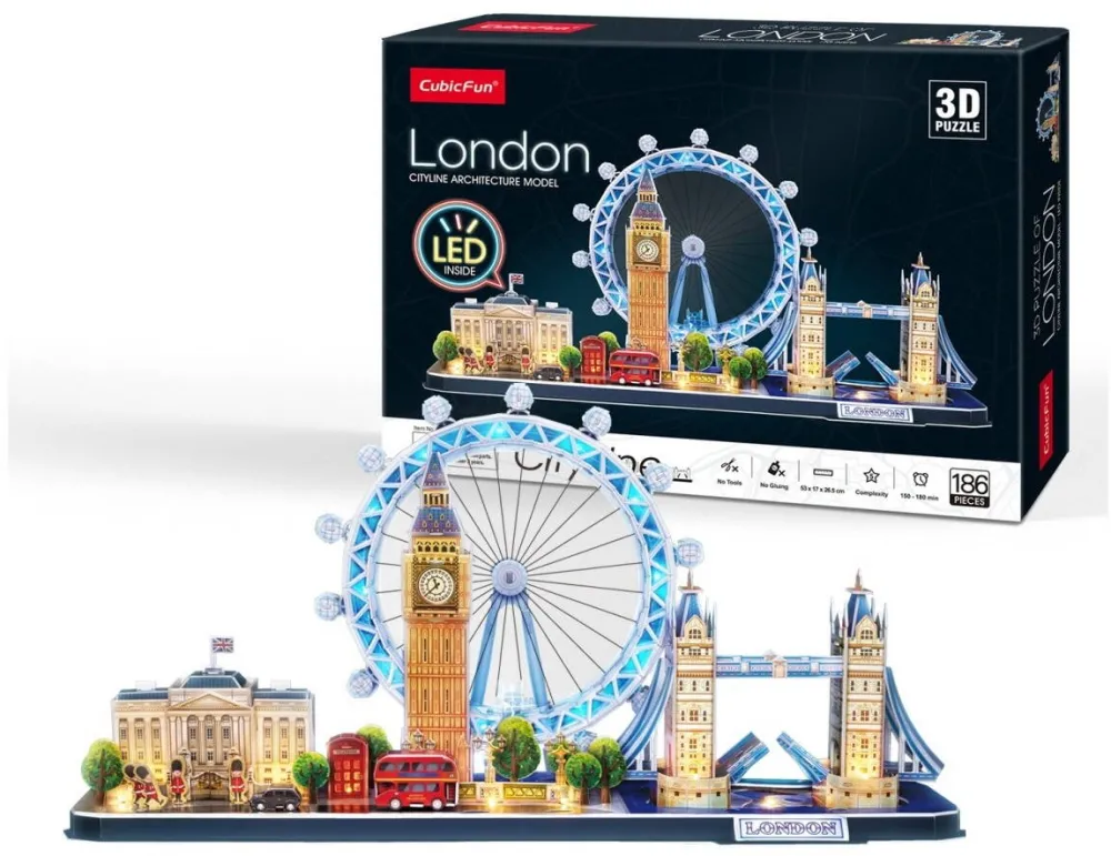 Puzzle Cubic Fun 3D City line - London led
