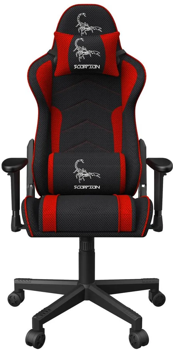Scaun Gaming Gembird GC-SCORPION-01X "SCORPION", black/red, mesh
