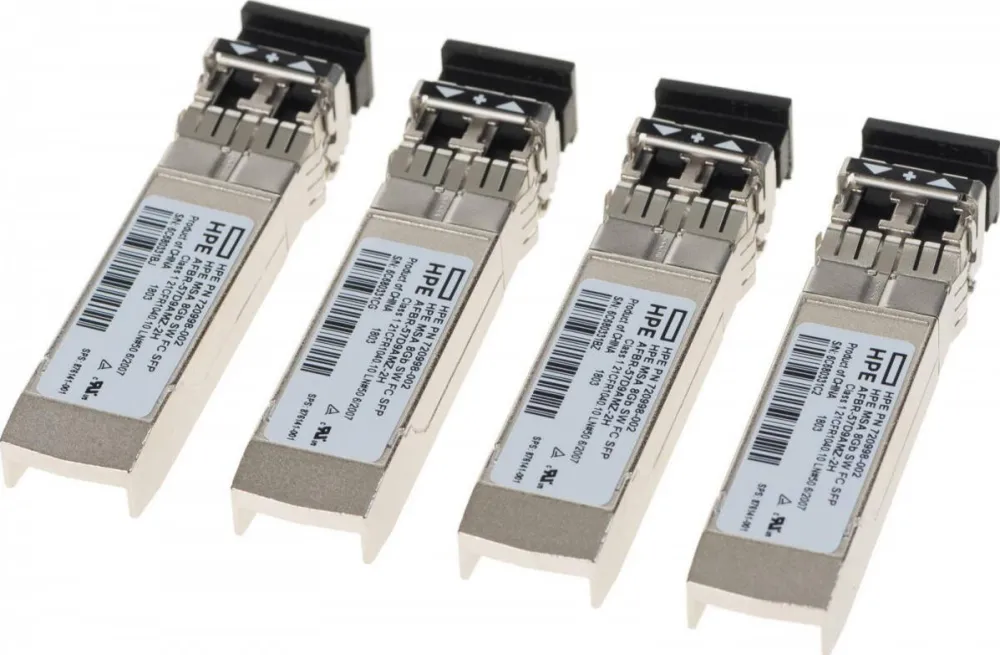 Set 4 transceivere SFP+ Fibre Channel HP C8R24B 16 Gbps distanta scurta pentru HPE MSA