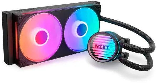Cooler NZXT Racitor lichid NZXT Kraken Core 240 RGB, 2 ventilatoare 12cm, 500-2400rpm, negru