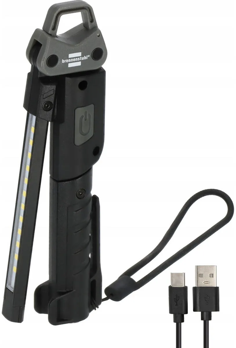 Brennenstuhl Lanterna LED pliabila Brennenstuhl HL400, 400lm, acumulator Li-ion 800mAh, suport montare, cablu USB tip C