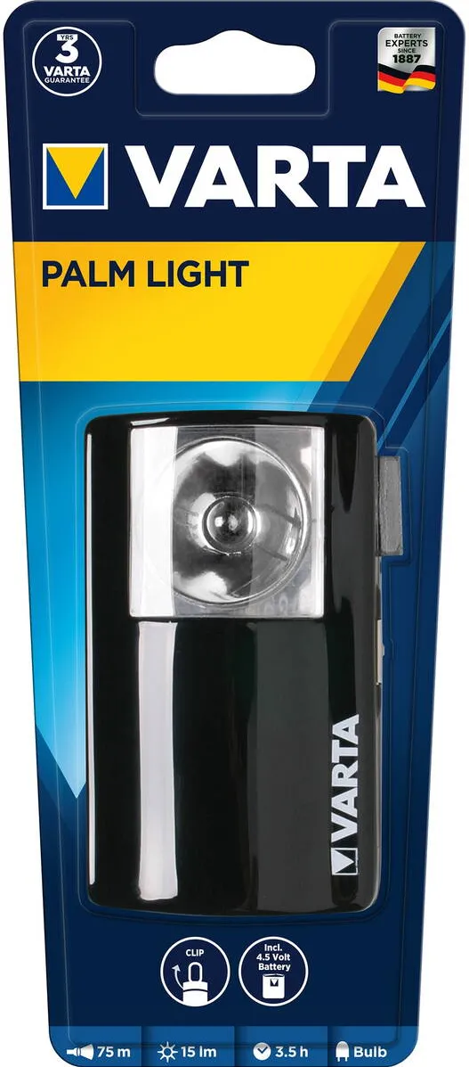 VARTA Lanterna Varta 16645 Palm Light, 15 lm, 1x3R12, baterie inclusa