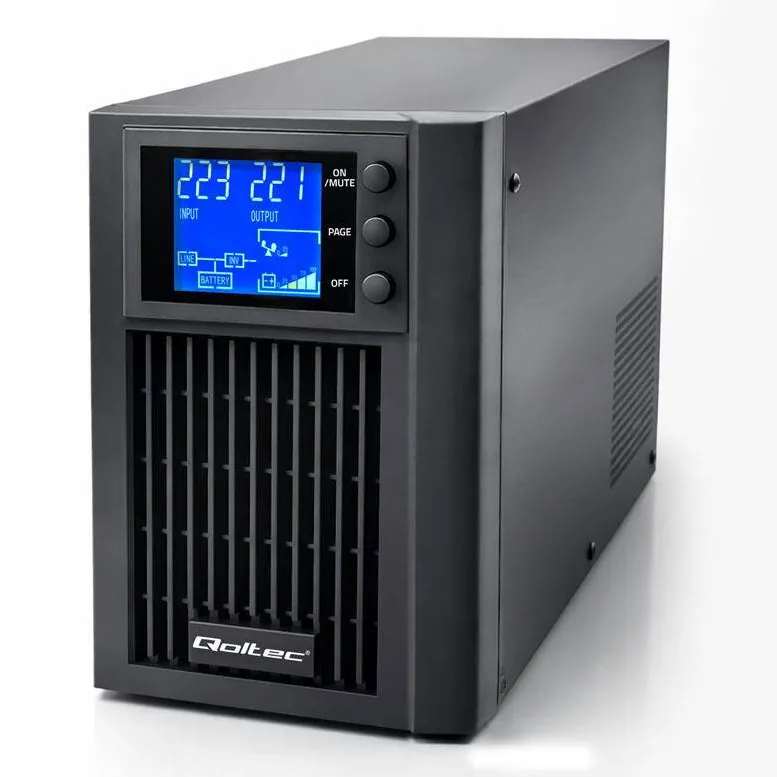 UPS QOLTEC UPS Qoltec Pure Sine Wave 1kVA 800W AVR LCD