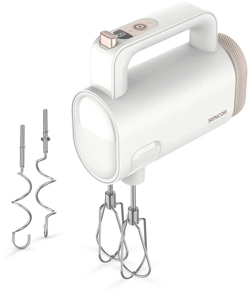 SENCOR Mixer de mana fara fir Sencor SHM 9130WH, 20 de cicluri de mixare per incarcare, baterie Li-Ion de 11,1 V / 2000 mAh, 8 viteze, alb