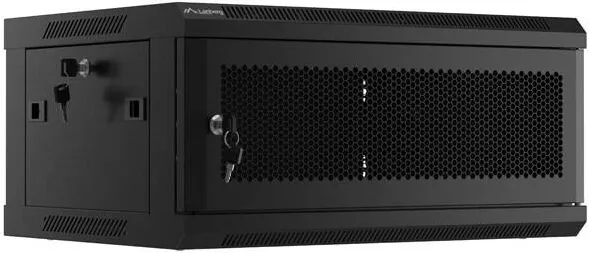 Cabinet metalic LANBERG Dulap rack 19" Lanberg 4U, usi perforate, negru, 600x450mm
