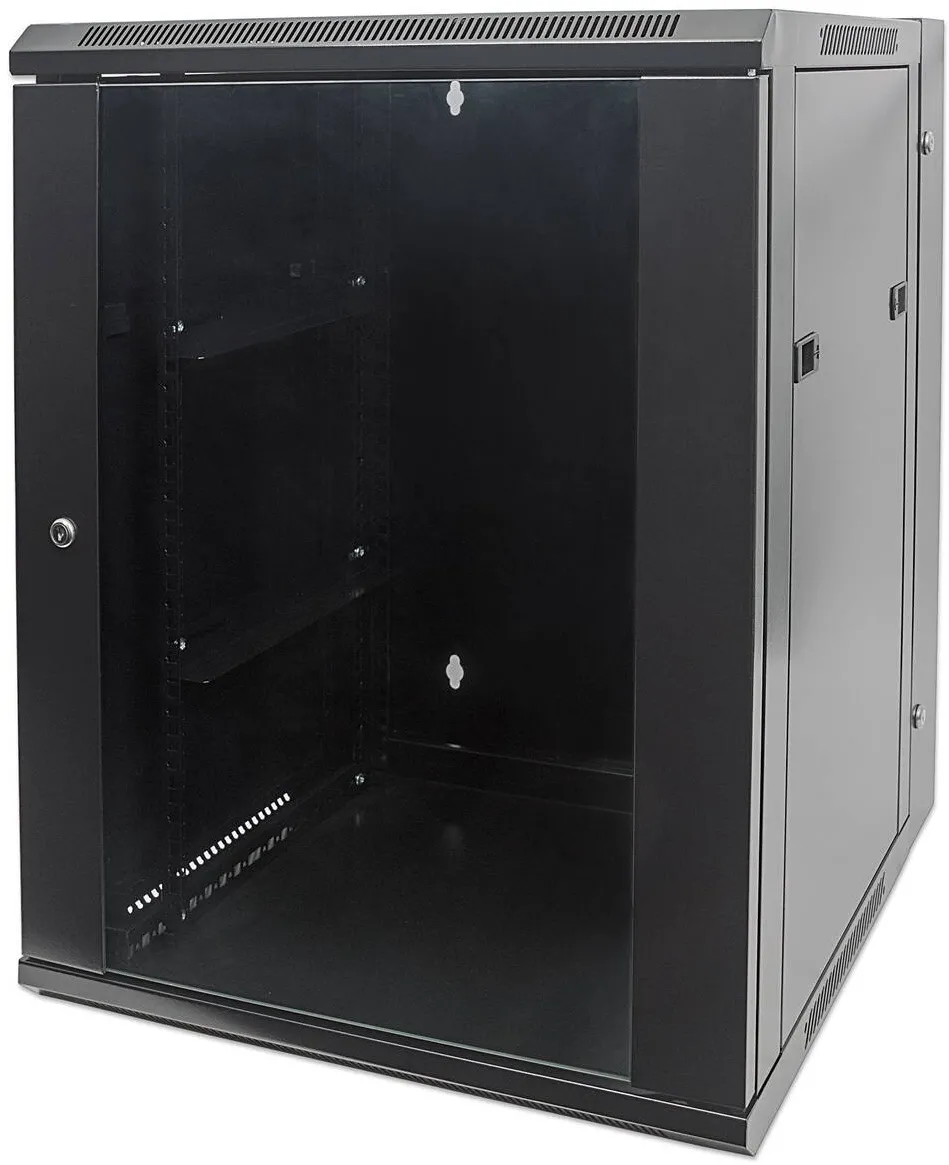 Cabinet metalic Intellinet Dulap de perete, Intellinet, Metal, 15U, 770 x 600 x 550 mm, Negru