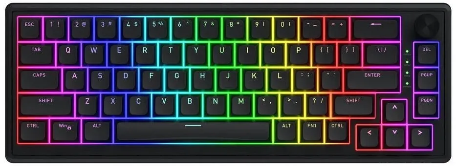 Tastatura HATOR Tastatura Hator Skyfall 65, iluminare RGB, Wired, USB Negru