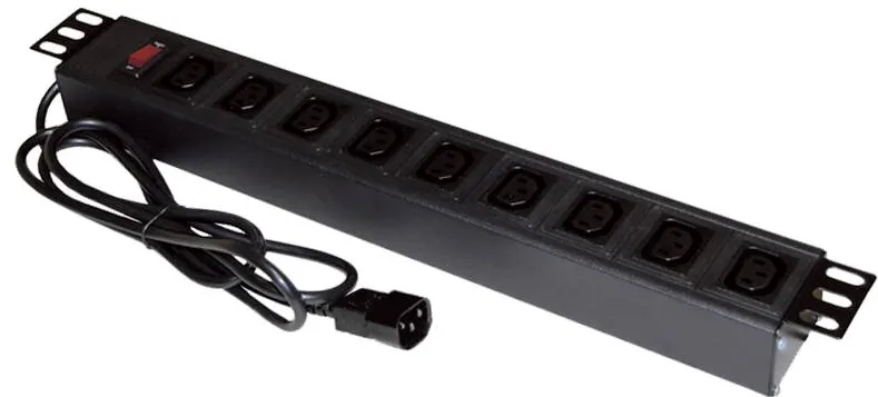 Alantec Prelungitor Alantec, 9 prize, Montare in rack, ABS, Negru