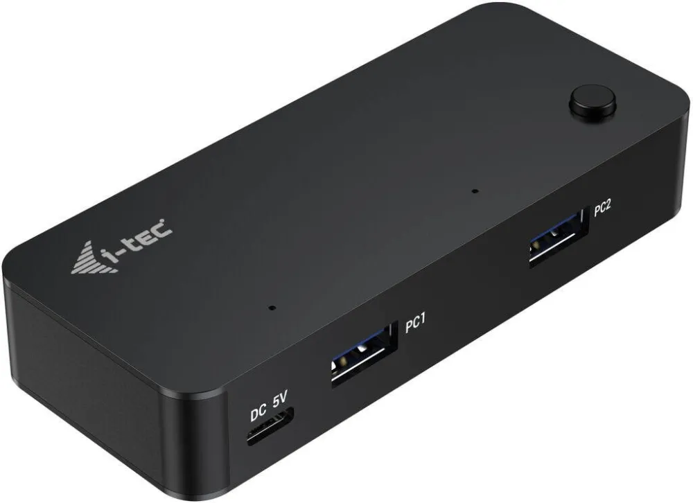 I-TEC Switch KVM i-Tec CAKVMHUB2A2C, 6 porturi, USB-C, 1 m, negru
