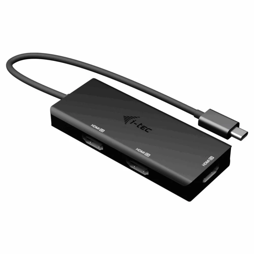 Hub USB I-TEC Adaptor cablu, I-tec, C31TRIPLE4KHDMIPD, 0,2 m, 3 x HDMI, negru