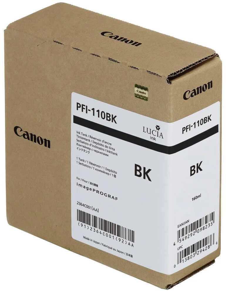 Cartus Imprimanta Canon Cartus cerneala PFI-110BK negru foto Canon 160ml