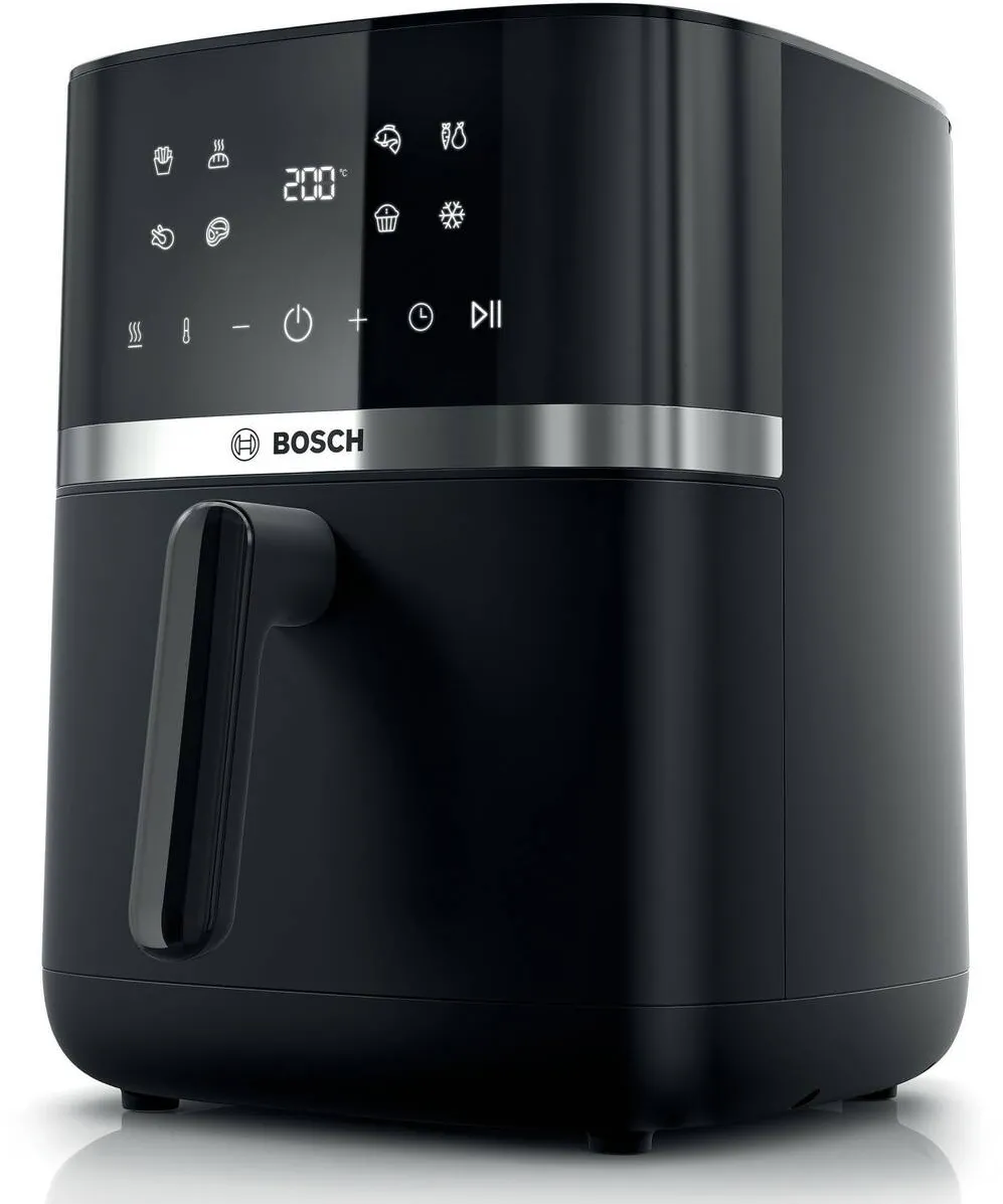 BOSCH Friteuza cu aer cald Bosch MAF462B1, 2050W, 7 programe, Capacitate 6.1 l, set grill, incalzire dubla, Touch control, afisaj digital, curatare usoara, Negru